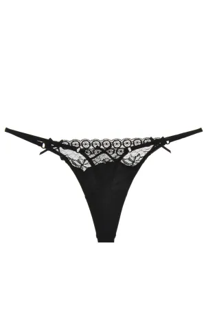 COTTON CLUB VICTORIAN Lace Black Thong