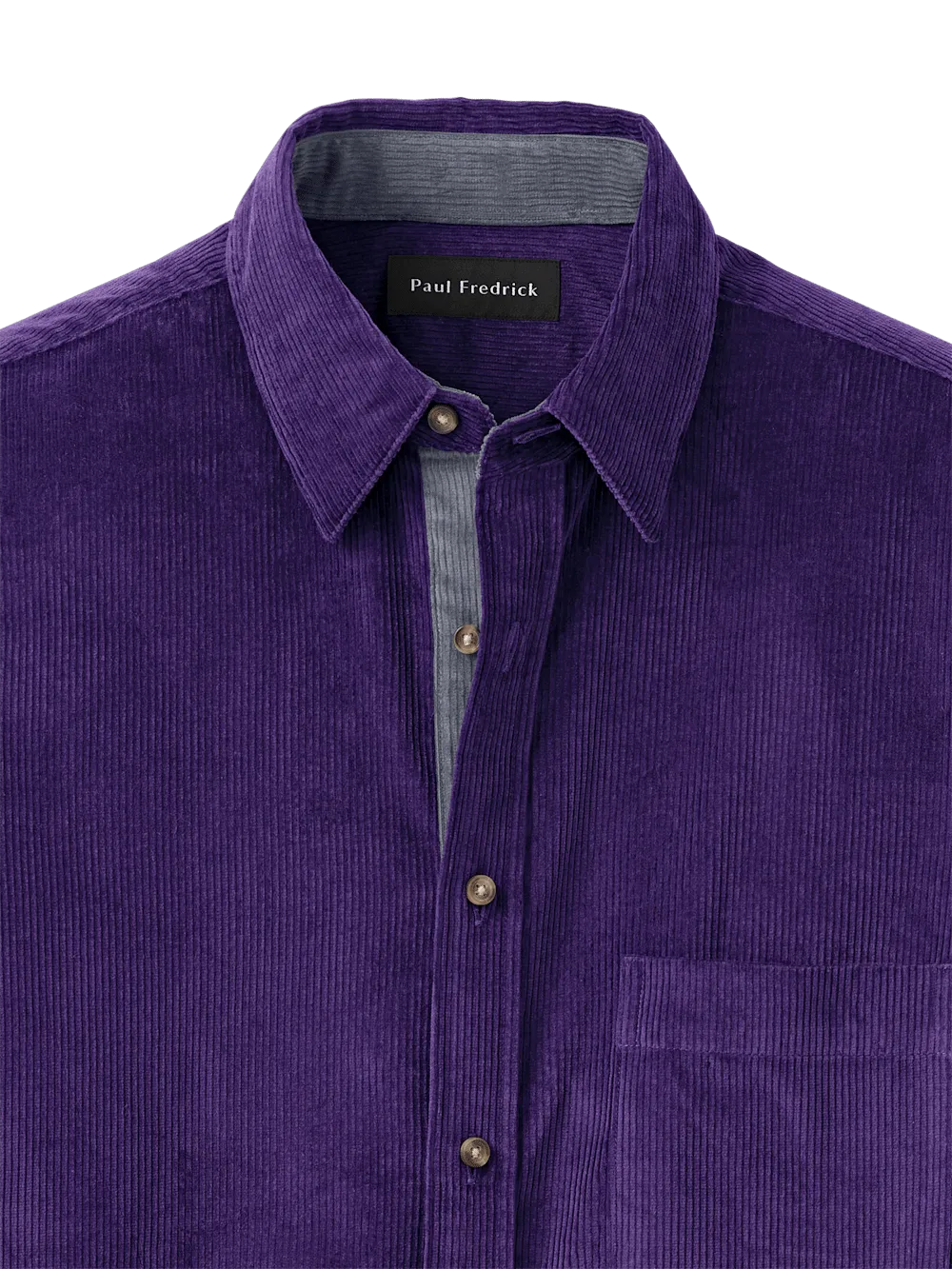 Cotton Corduroy Casual Shirt - Purple