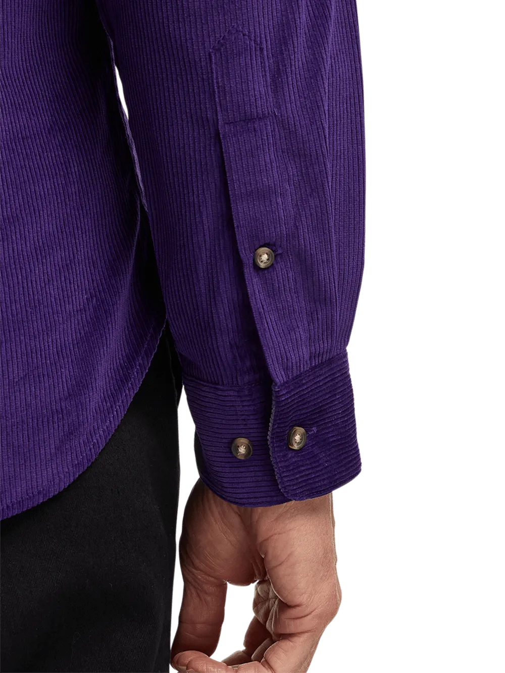 Cotton Corduroy Casual Shirt - Purple