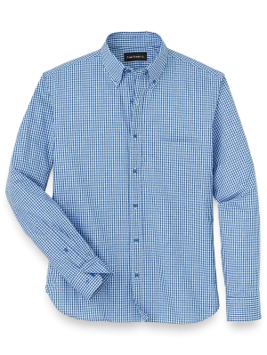 Cotton Gingham Casual Shirt - Blue