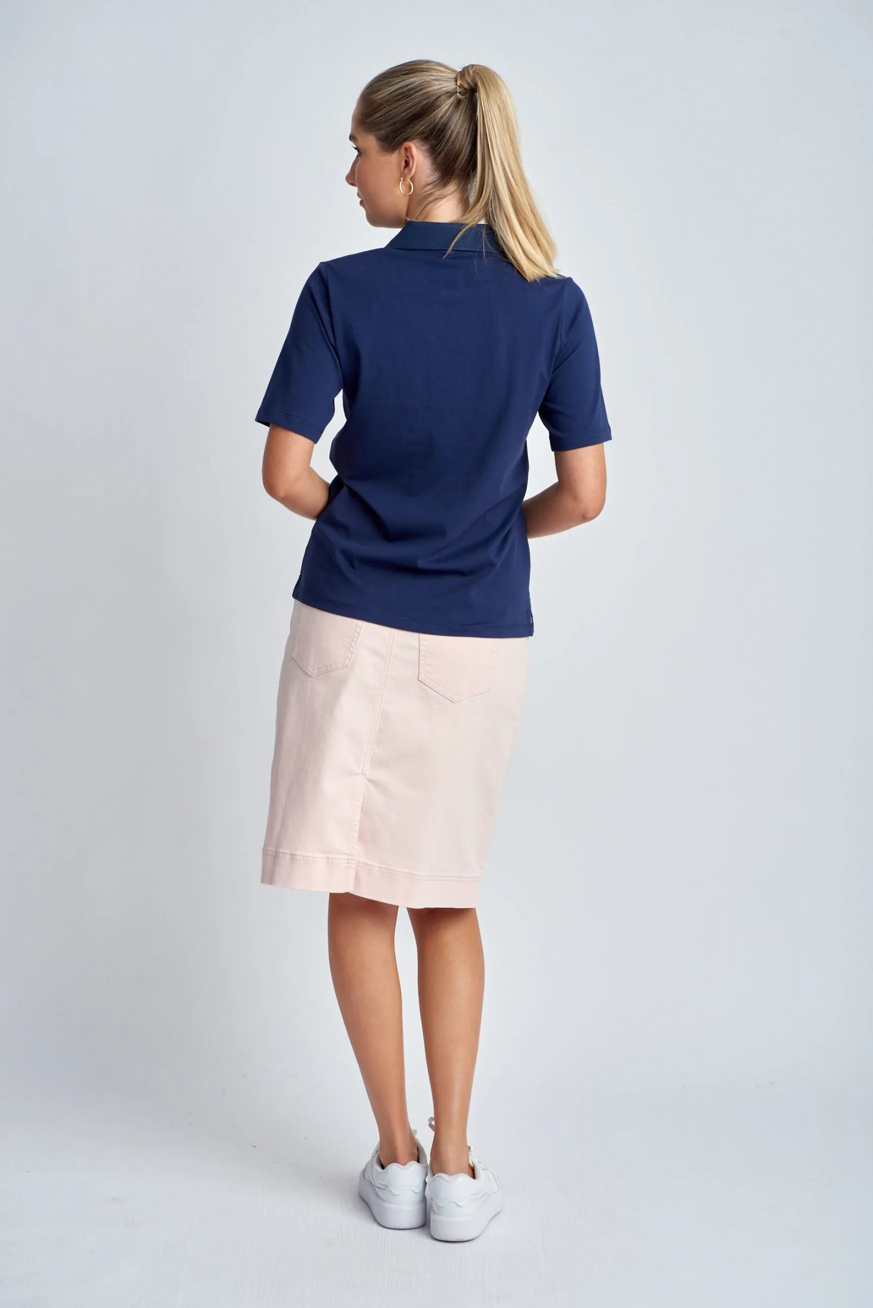 Cotton Jersey Classic Polo Navy