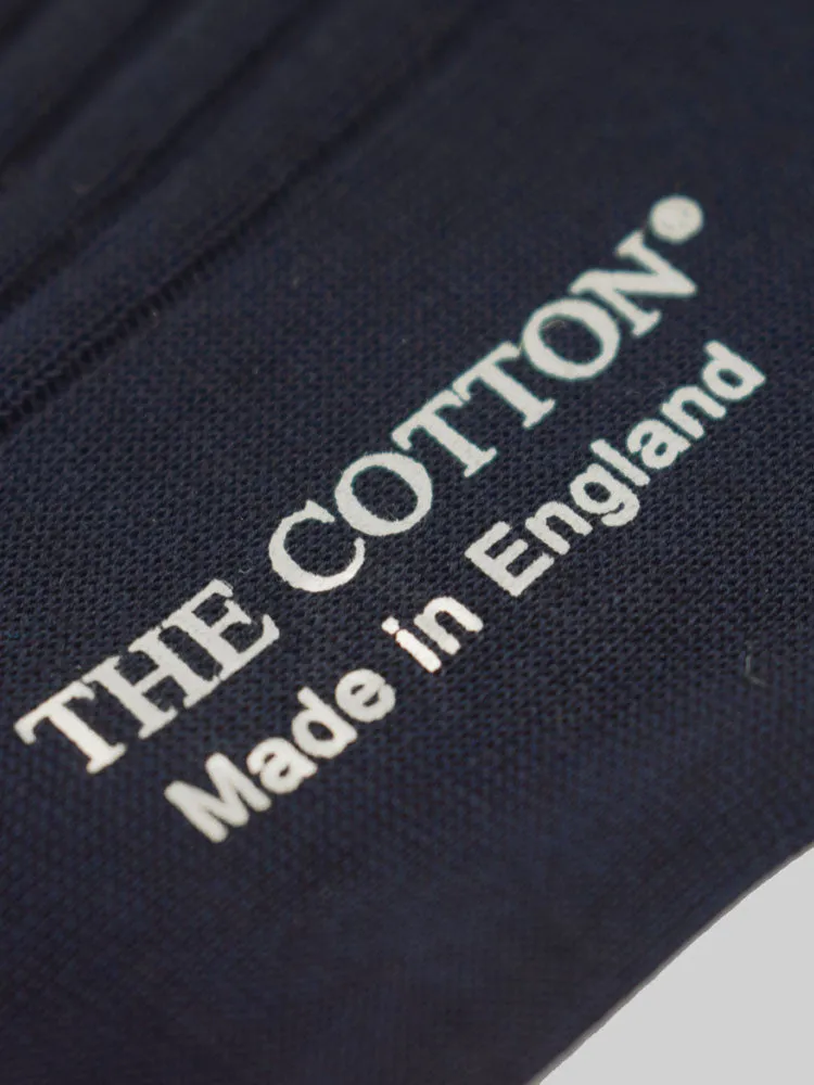Cotton Lisle Tailored Socks - Navy