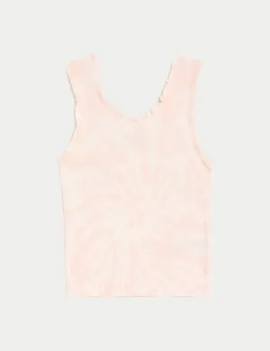 Cotton Rich Tie Dye Ribbed Vest