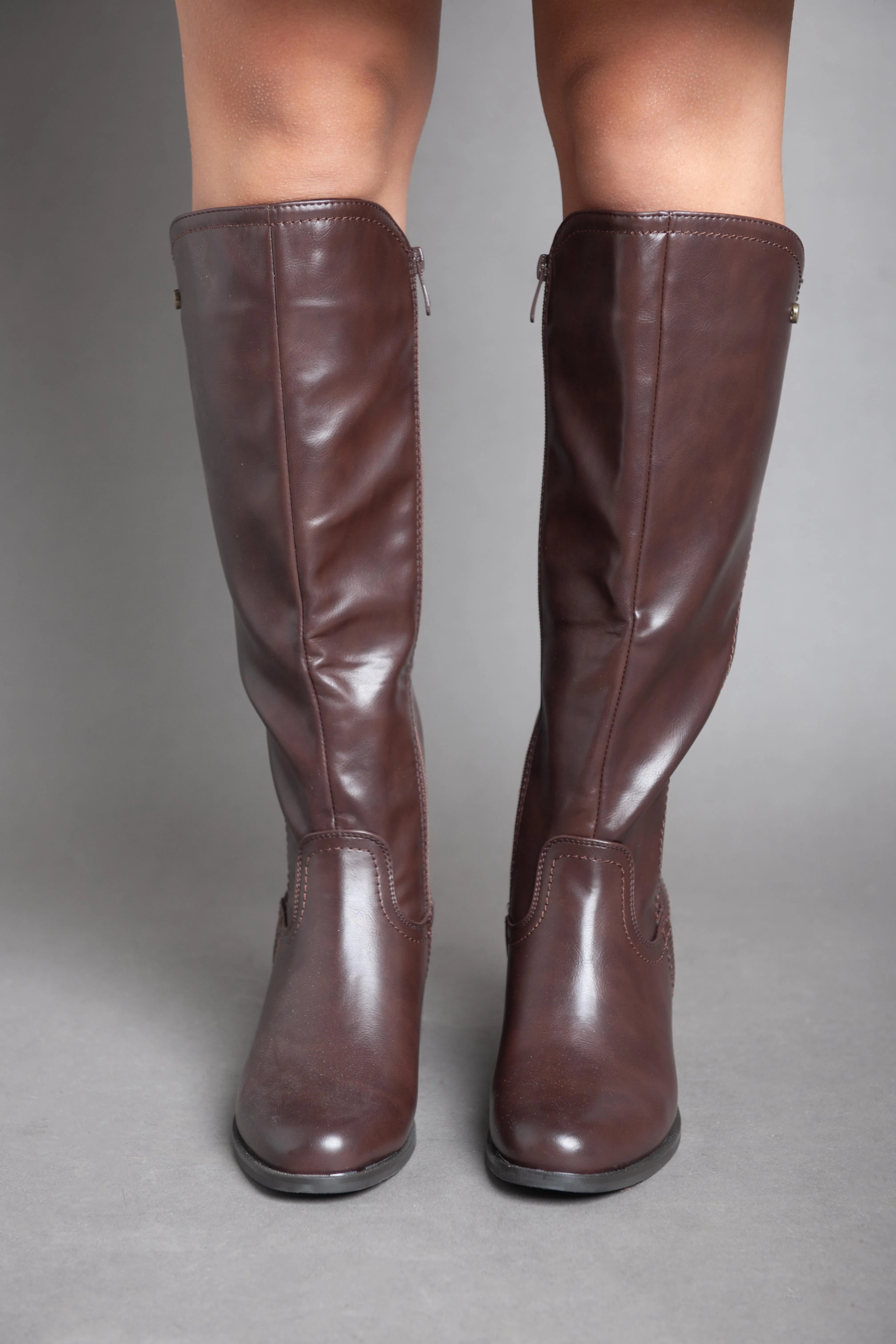 Cowboy Knee Boot - Brown