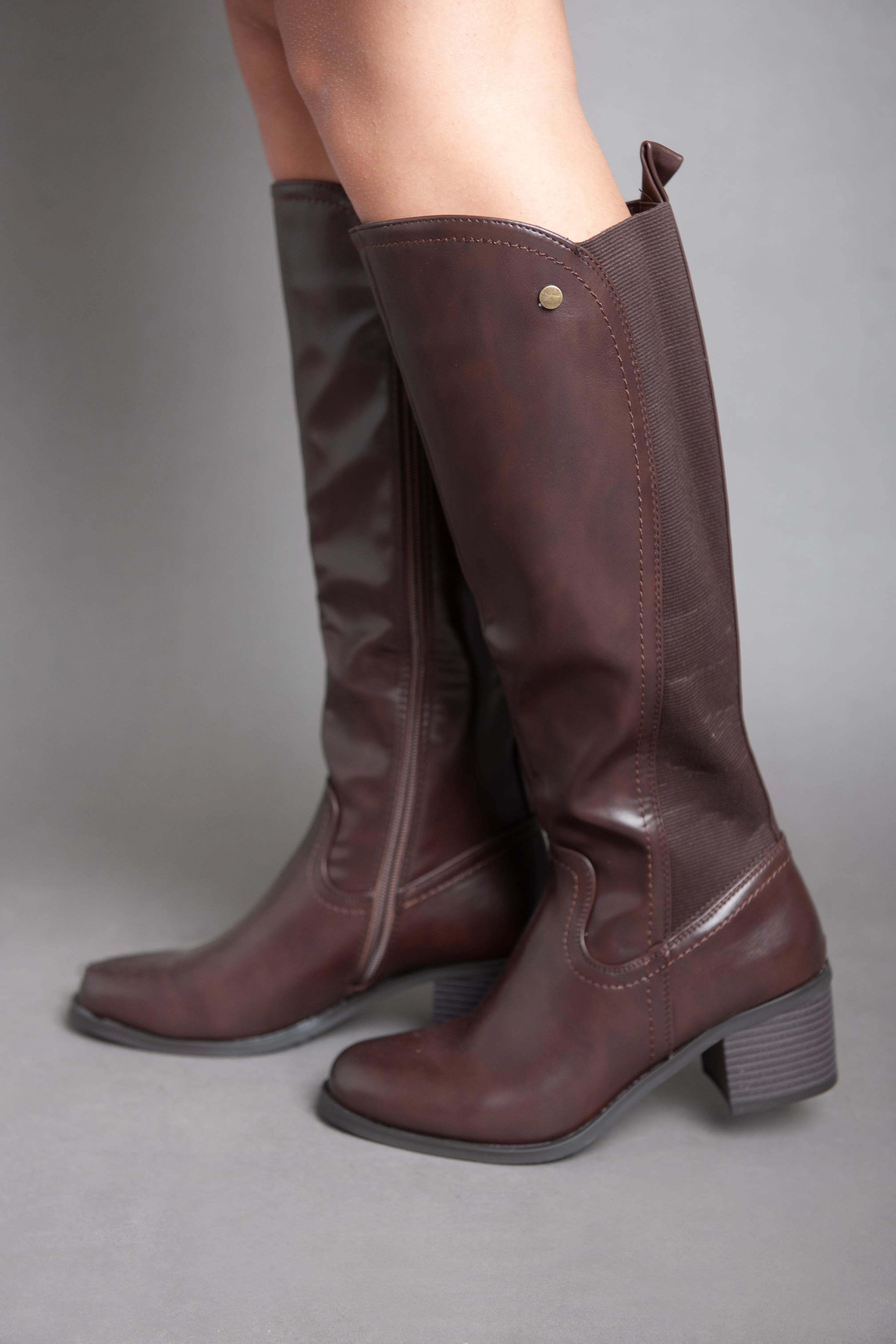 Cowboy Knee Boot - Brown