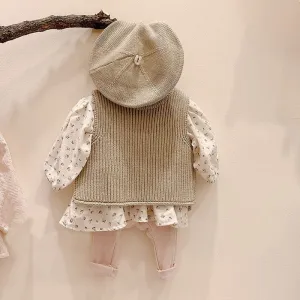 Cozy Cotton Baby Vest with Ribbed Roundneck