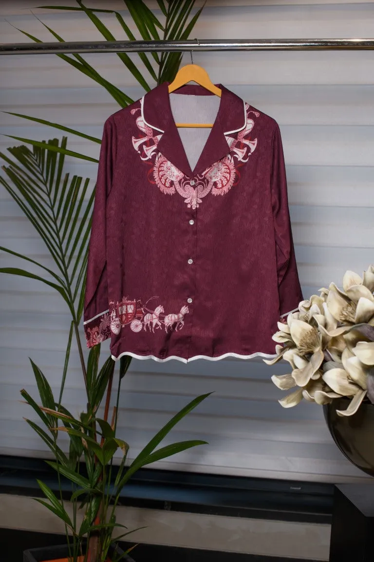 Cozy Maroon Lounge Wear Set for Stylish Comfort