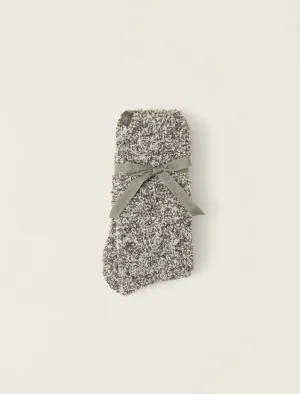 CozyChic® Heathered Socks - Olive Branch/White