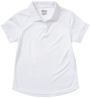 CR DryFit Fem Fit Polo White Short Sleeve