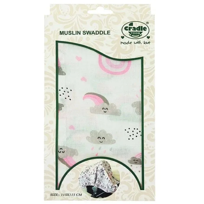 Cradle Togs Muslin Baby Swaddle Wrap (0-12M)