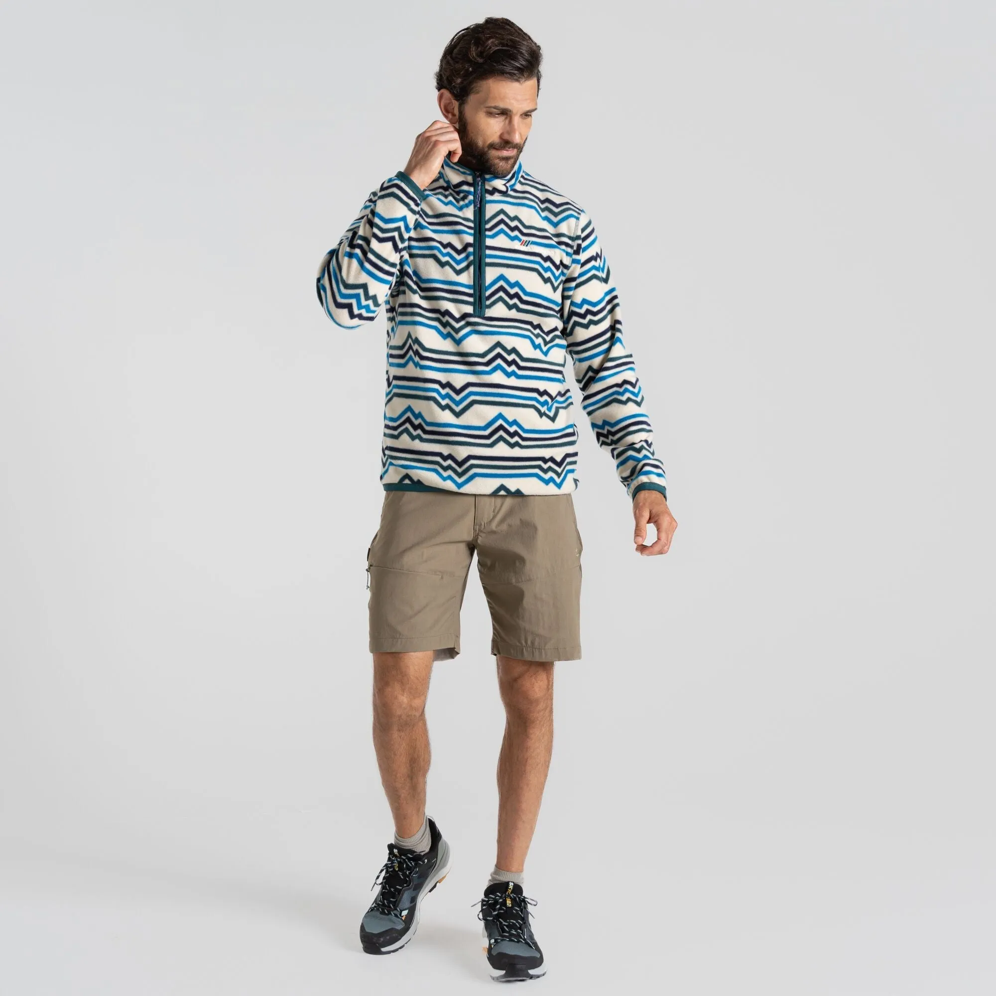 Craghoppers Mens Tully Overhead Half Zip Fleece-OCEAN DEEP