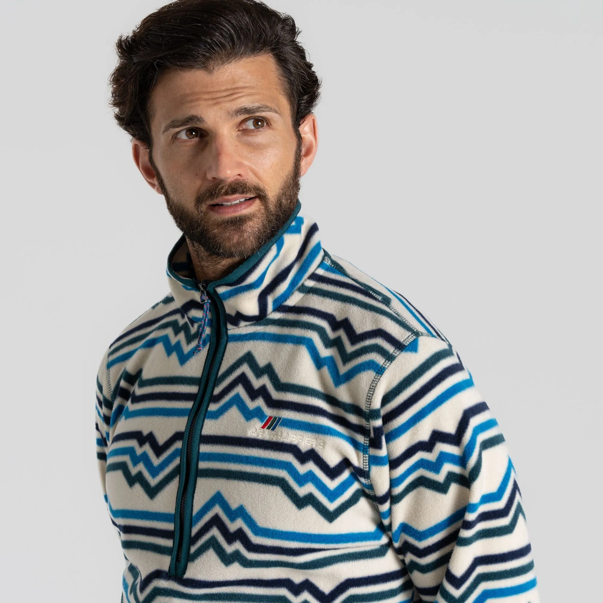 Craghoppers Mens Tully Overhead Half Zip Fleece-OCEAN DEEP