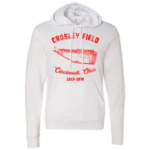 Crosley Field Pullover Hoodie | Crosley Field White Red Print Pullover Hoodie