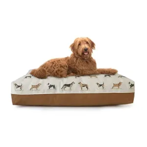 Cross Stitch Rectangle Dog Bed Cover - Stylish Comfort for Your Beloved Companion