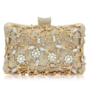Crystal Clutch Purse Crossbody Chain Shoulder Bag with Rhinestone