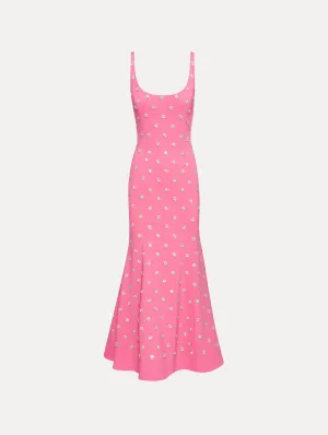 Crystal Embroidered Sleeveless Dress