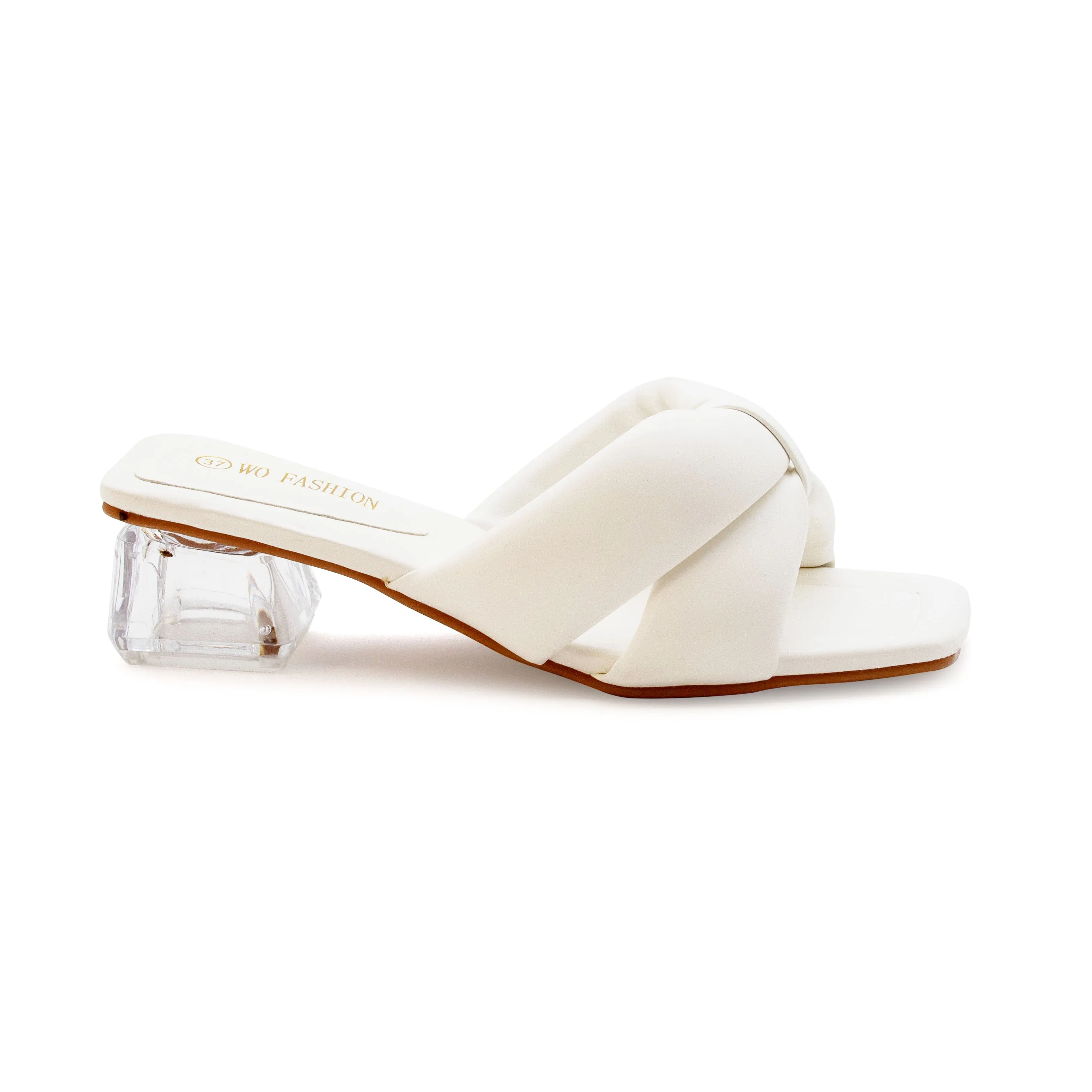 Crystal Low Heel Mules