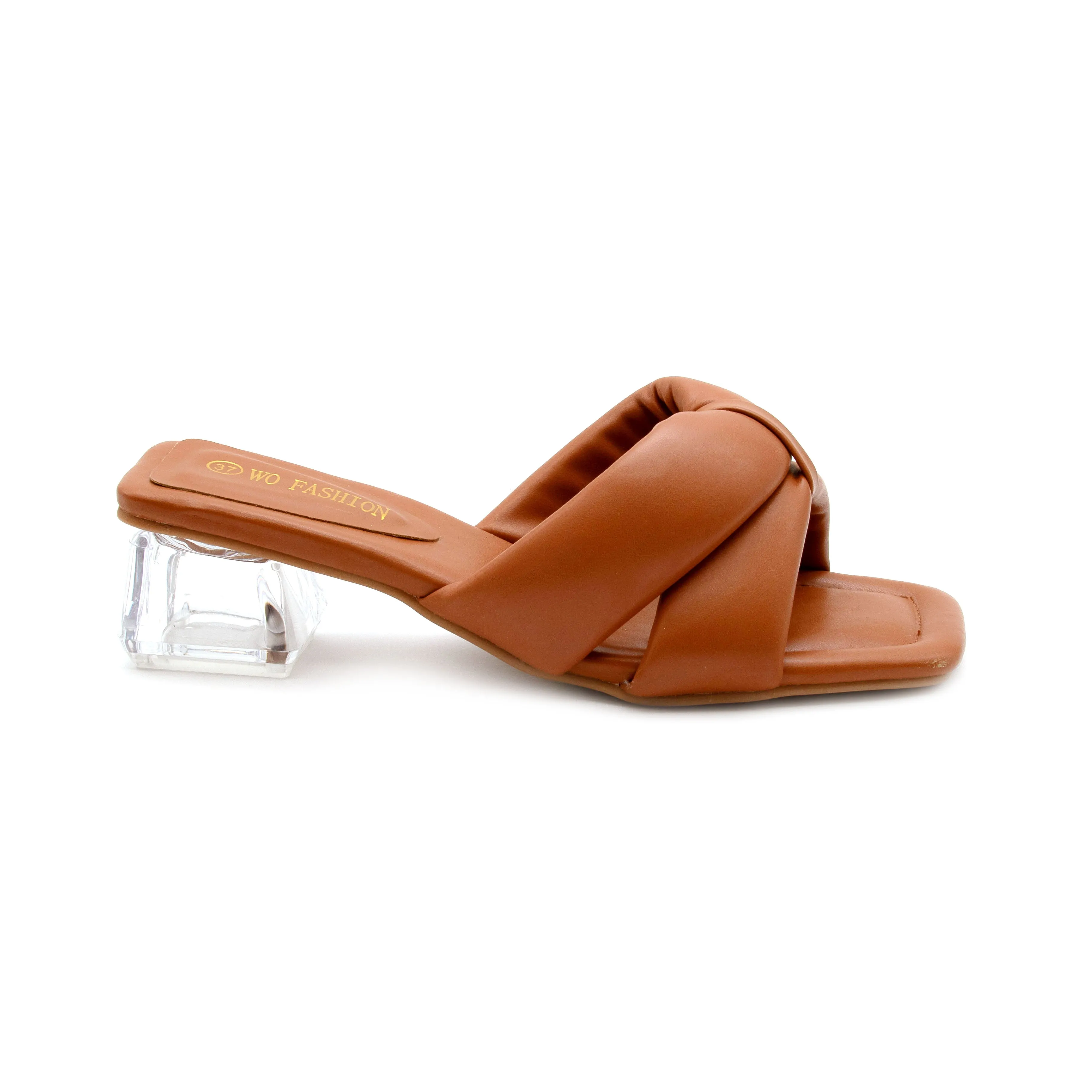 Crystal Low Heel Mules