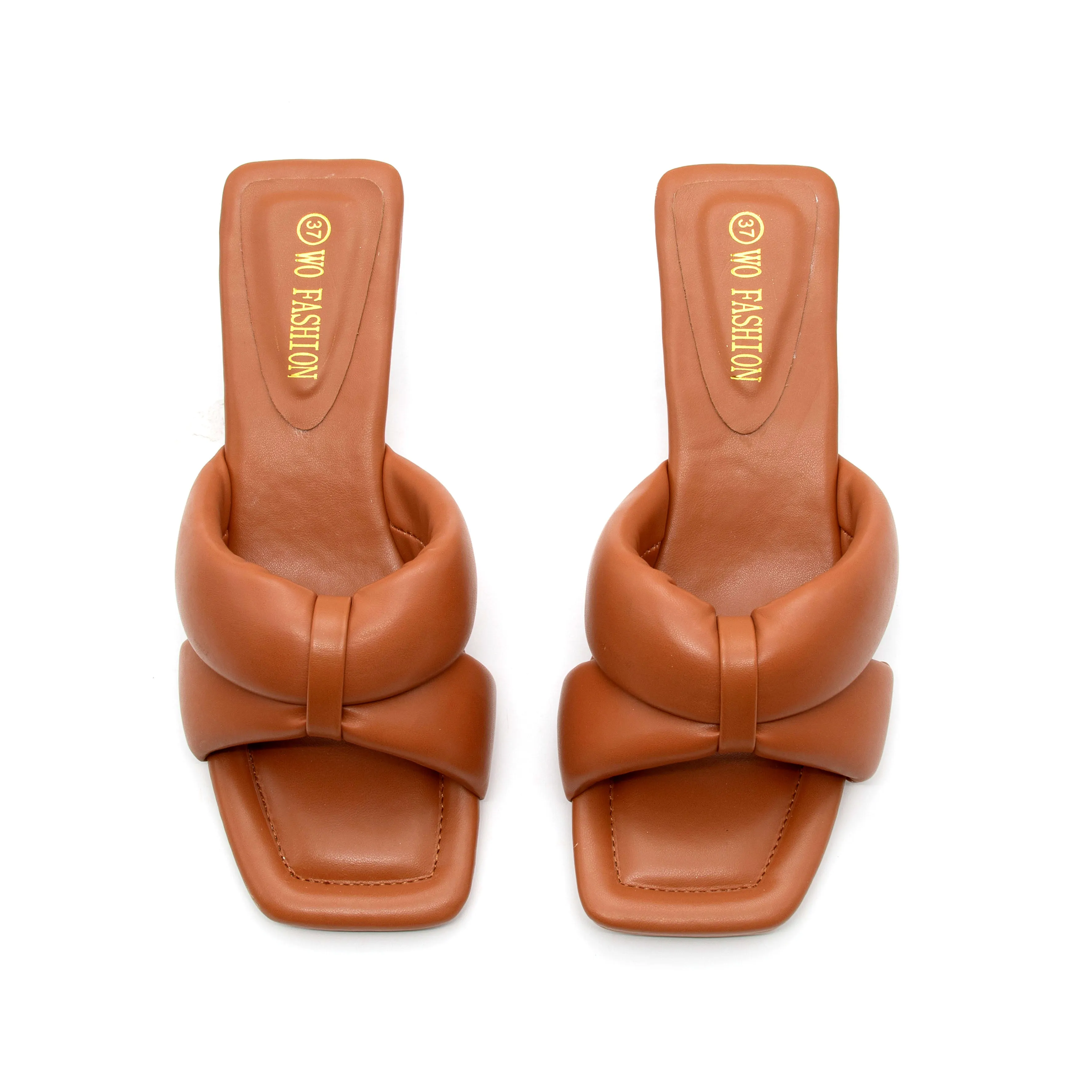 Crystal Low Heel Mules