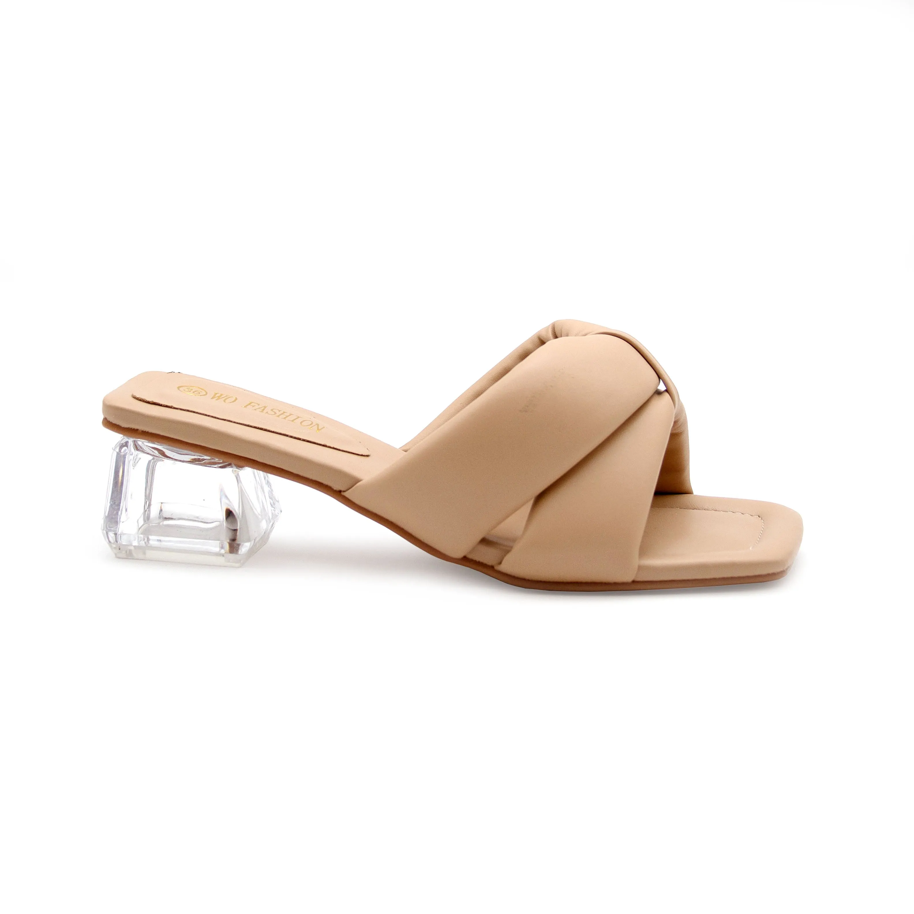 Crystal Low Heel Mules