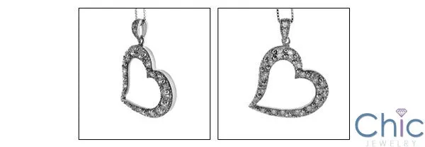 Cubic Zirconia Cz .50 Ct Heart Pendant