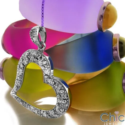 Cubic Zirconia Cz .50 Ct Heart Pendant