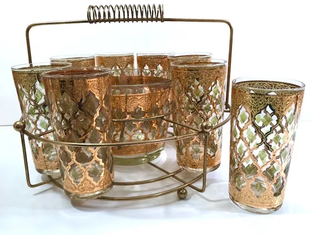 Culver Signed Mid-Century Valencia 10-Piece Bar Set
