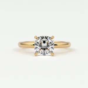 Cushion Cut Diamond Solitaire Band