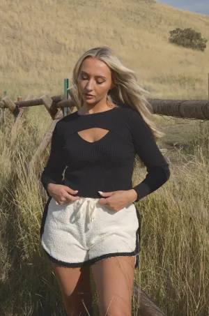 Cut Out Sweater In Black