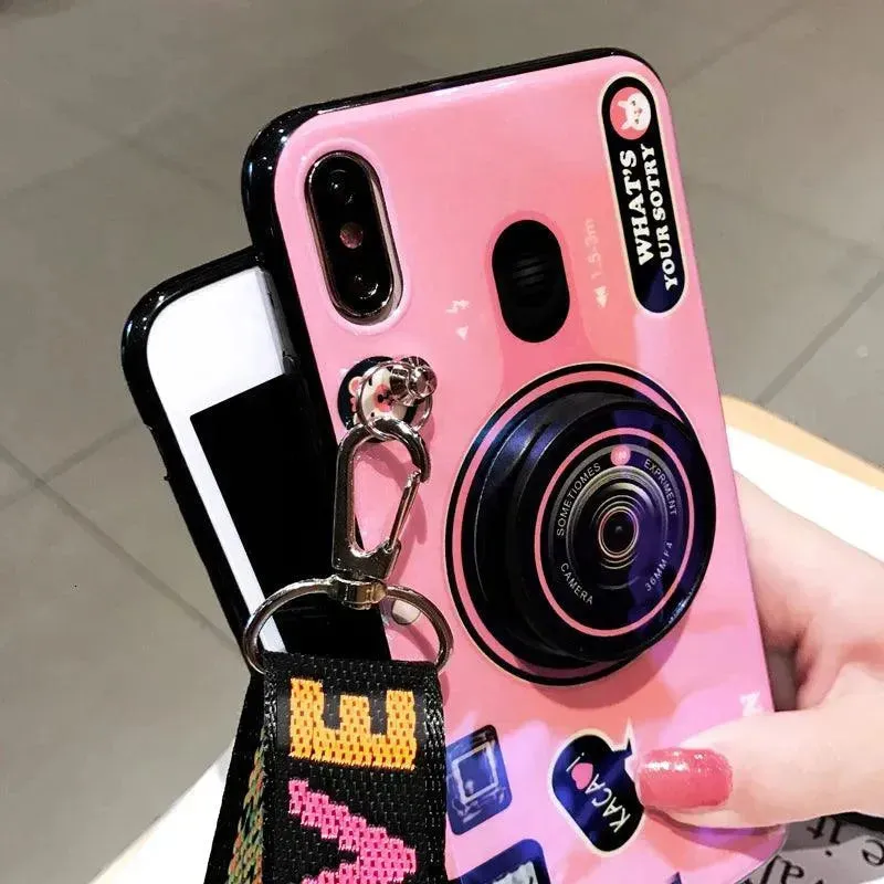 Cute Camera Strap Phone Case (For Samsung)