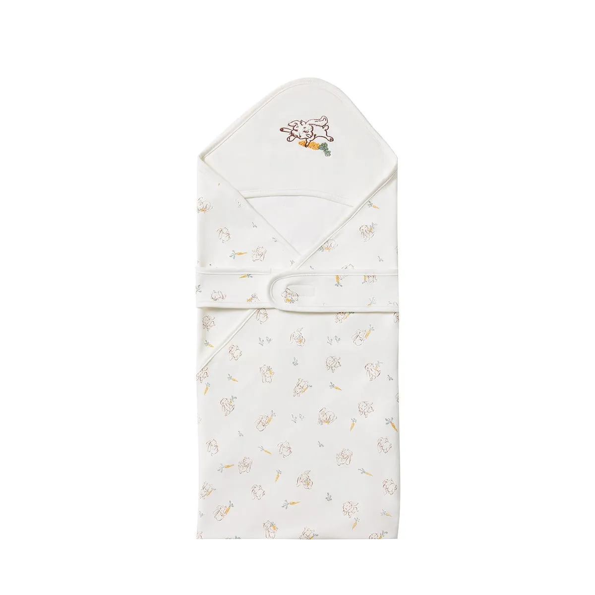 Cute Rabbit Extra Warm Cotton Baby White Swaddle Wrap