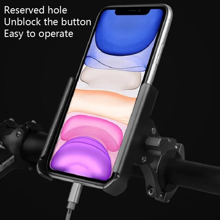 CYCLINGBOX Aluminum Alloy Mobile Phone Holder Bicycle Riding Takeaway Rotatable Metal Mobile Phone Bracket, Style:Rearview Mirror Installation(Red)