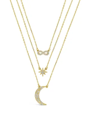 CZ Celestial Infinity Necklace