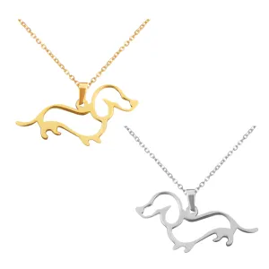 Dachshund Silhouette Necklace