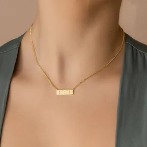 Dainty Bar Name Necklace