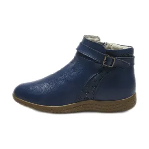 Damart Ankle Boots Leather Blue Colour For Women