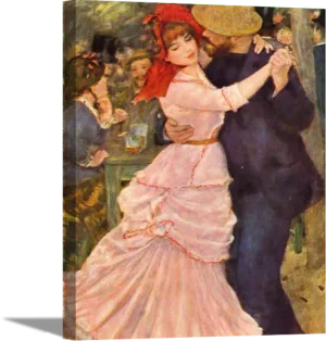 Dance at Bougival | Pierre Auguste Renoir Masters Classic Art in Gallery Wrapped Canvas | Various Sizes