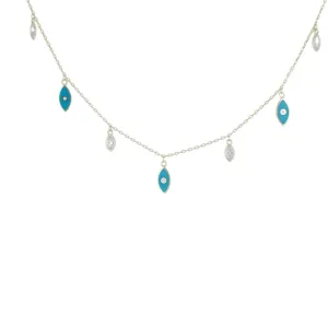 DANGLING ENAMEL EYE CHOKER