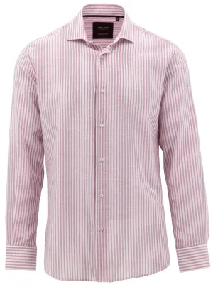 Daniel Hechter - Sel Linen Shirt - Stripe - Pink & White