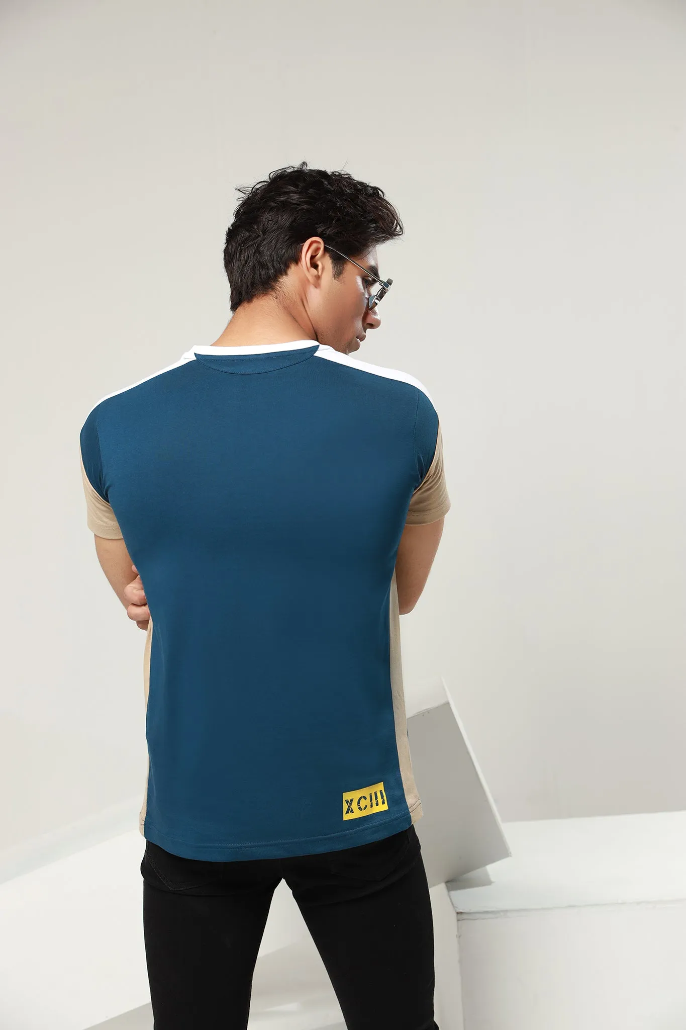 Dark Blue Block T-Shirt - P21 - MT0088R