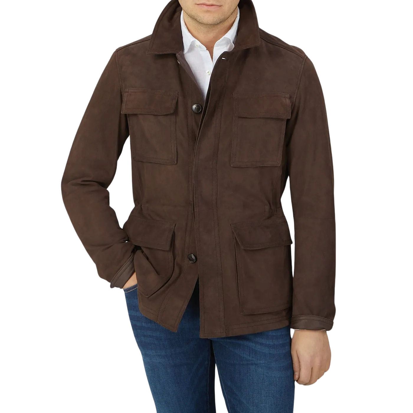 Dark Brown Suede Anton Leather Jacket