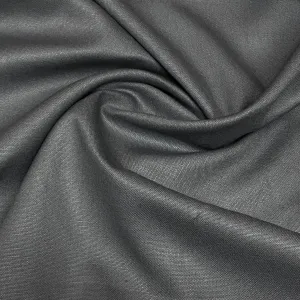 Dark Gray Hemp Organic Cotton Canvas Fabric