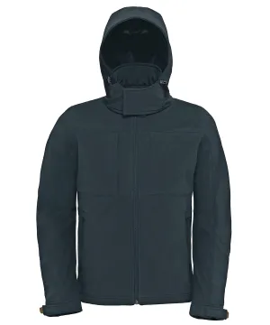 Dark Grey - B&C Hooded softshell /men