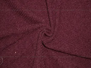Dark Maroon Woven Wool Fabric
