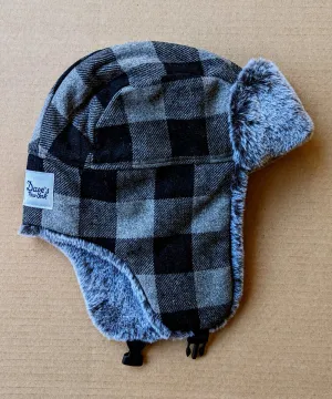 Dave&#39;s New York Bomber Hat - Black/Grey Plaid