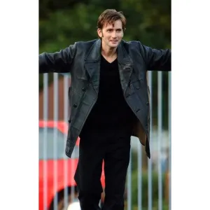 David Tennant Doctor Who Leather Trench Coat