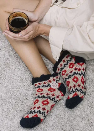 Dearfoams Warm Indoor Slippers 60559 In Lattee For Women