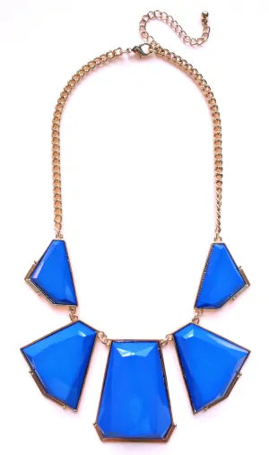 Deco Bib Statement Necklace- Royal