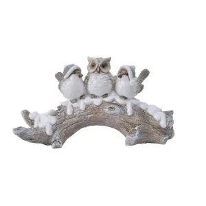 Decoris 30cm Snowy Branch With Birds