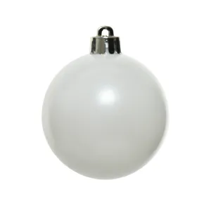 Decoris Shatterproof Baubles Box of 6 Pieces 8cm - Winter White